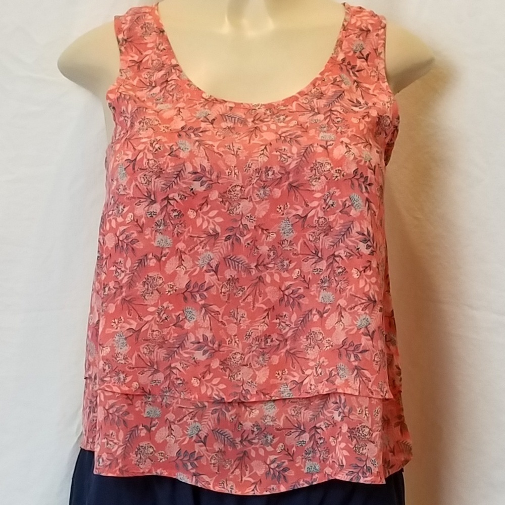 FRENCHI Tiered Floral Tank